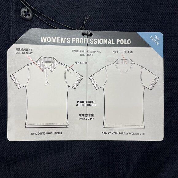 5.11 Tactical Polo Shirt Top Professional Duty Dark Navy Blue Womens XL - Picture 6 of 9